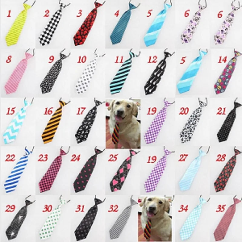 30Pc/Lot Christmas Holiday Large Dog Neckties for Big Pet Dogs Ties Supplies Neckties Dog Grooming Supplies Y101801