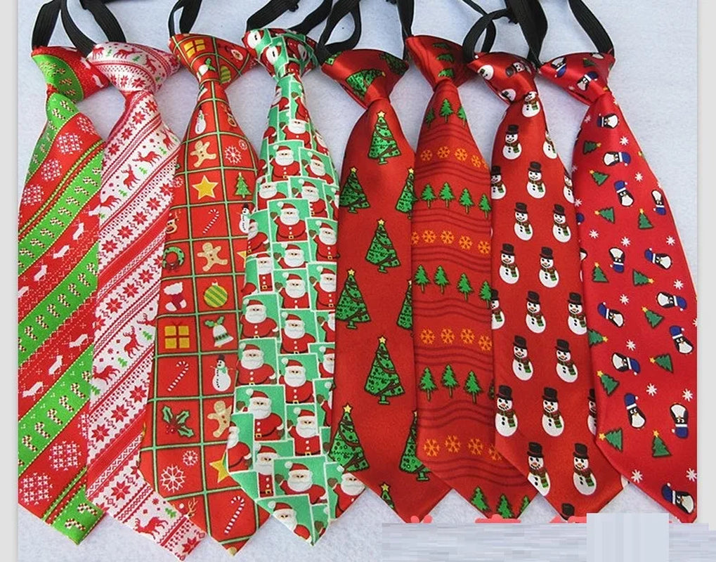 30Pc/Lot Christmas Holiday Large Dog Neckties for Big Pet Dogs Ties Supplies Neckties Dog Grooming Supplies Y101801