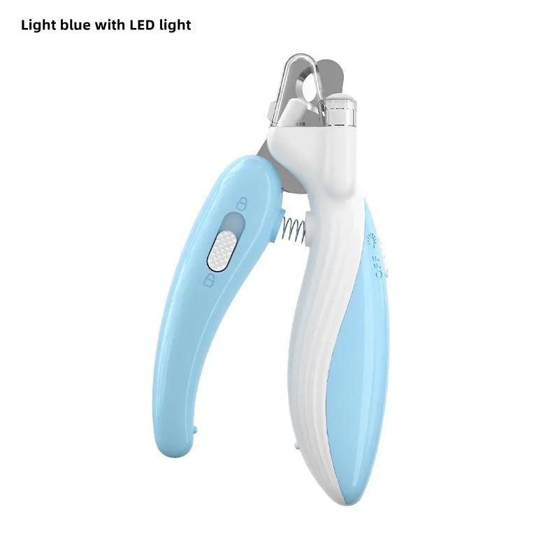 Pet Nail Clippers Dog Cat Nail Trimmer Labor-Saving Nail Clipper Convenient LED Electric Nail Grinder Dog Grooming Supplies