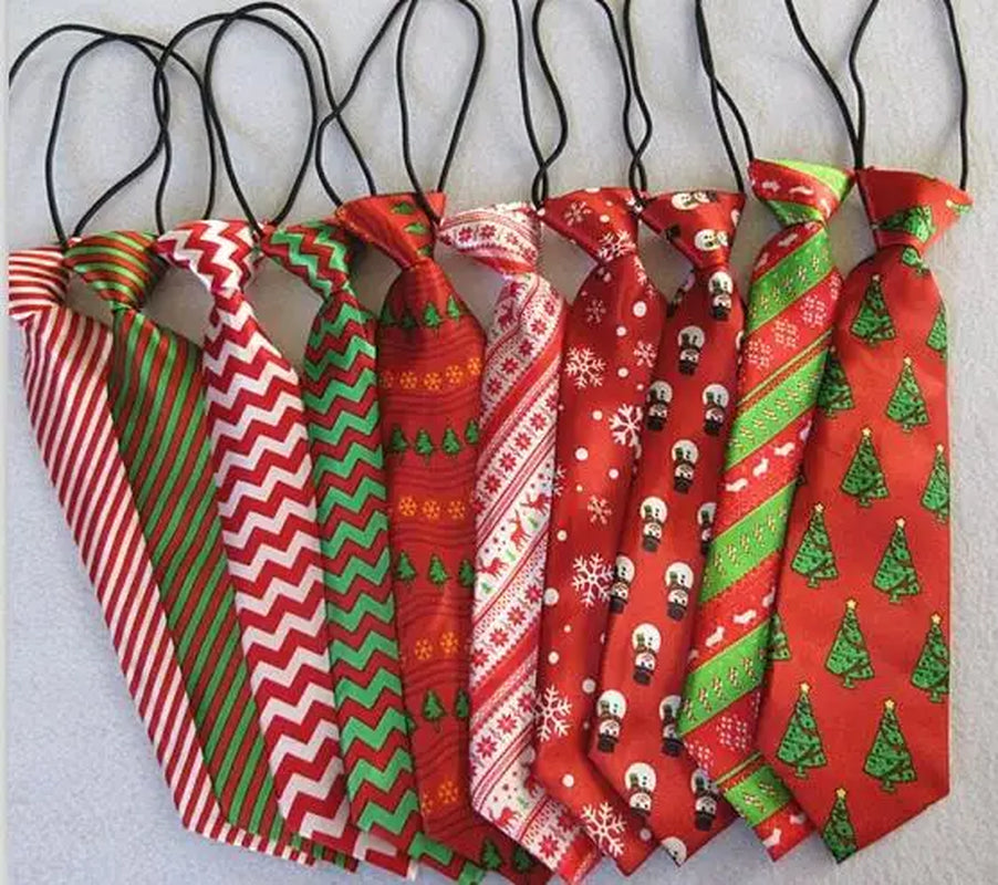 30Pc/Lot Christmas Holiday Large Dog Neckties for Big Pet Dogs Ties Supplies Neckties Dog Grooming Supplies Y101801