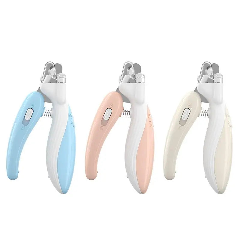 Pet Nail Clippers Dog Cat Nail Trimmer Labor-Saving Nail Clipper Convenient LED Electric Nail Grinder Dog Grooming Supplies